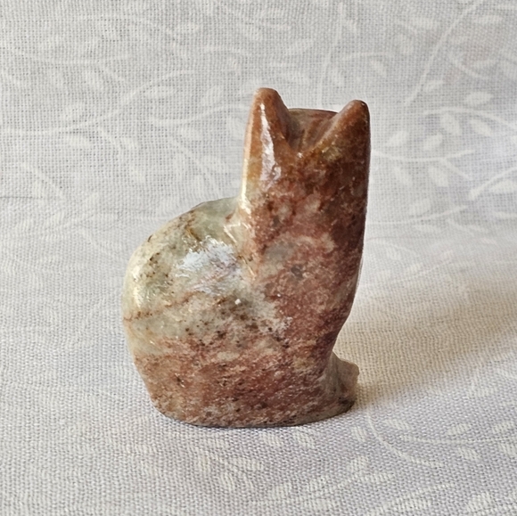 5 Soapstone Crystal Cats Kittens - Picture 10 of 12